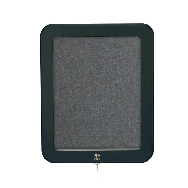 Outdoor Enclosed Combo Board, 72"x36", Satin Frame/Green & Pearl